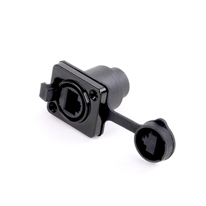 IP65 Waterproof <strong>Cat</strong>.5e Copper Contact RJ45 Connector Female to Female Couplers with Zinc Alloy Housing Play and <strong>Plug</strong> Socket - Product Image 1