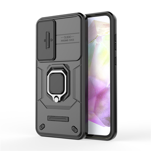 Couverture de téléphone portable de lentille de protection de PC en plastique dur antichoc avec support de béquille pour Samsung Galaxy A35 5G - Product Image 3