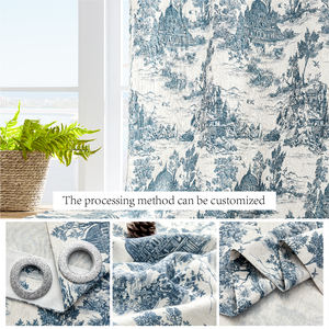 Tenda traslucida-primavera/estate blu di alta qualità adatta <span class=keywords><strong>per</strong></span> la stampa multicolore della <span class=keywords><strong>camera</strong></span> da letto principale della seconda <span class=keywords><strong>camera</strong></span> da letto del soggiorno - Product Image 4