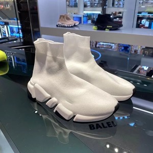 <strong>Black</strong> High Top Women Socks Shoes Sneakers Breathable <strong>Paris</strong> Style Couples Casual Sports Shoes Comfy Platform Sock Sneakers Men - Product Image 5