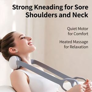 Masseur électrique portatif pour le cou et les épaules, chauffant Shiatsu, 5 modes de pétrissage, 3 niveaux de chaleur, rechargeable par USB, télécommande sans fil, minuterie - Product Image 4