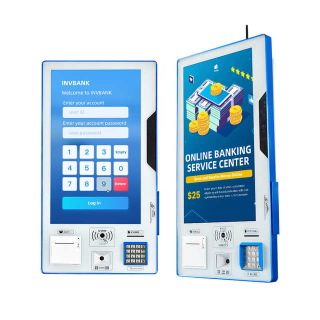 23.6 Inch Bank/Hospital POS Stand Interactive Self-service Order Queue Management Kiosk