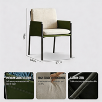 Chaise de salle à manger minimaliste italienne, fauteuil en cuir de qualité supérieure, idéal pour les salles à manger et les bureaux.