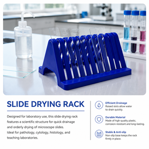 Degao Durable <b>Plastic</b> 10-well <b>Slide</b> Draining Rack Multiple Color Available For Clinical Inspection Teaching Laboratory - Product Image 2