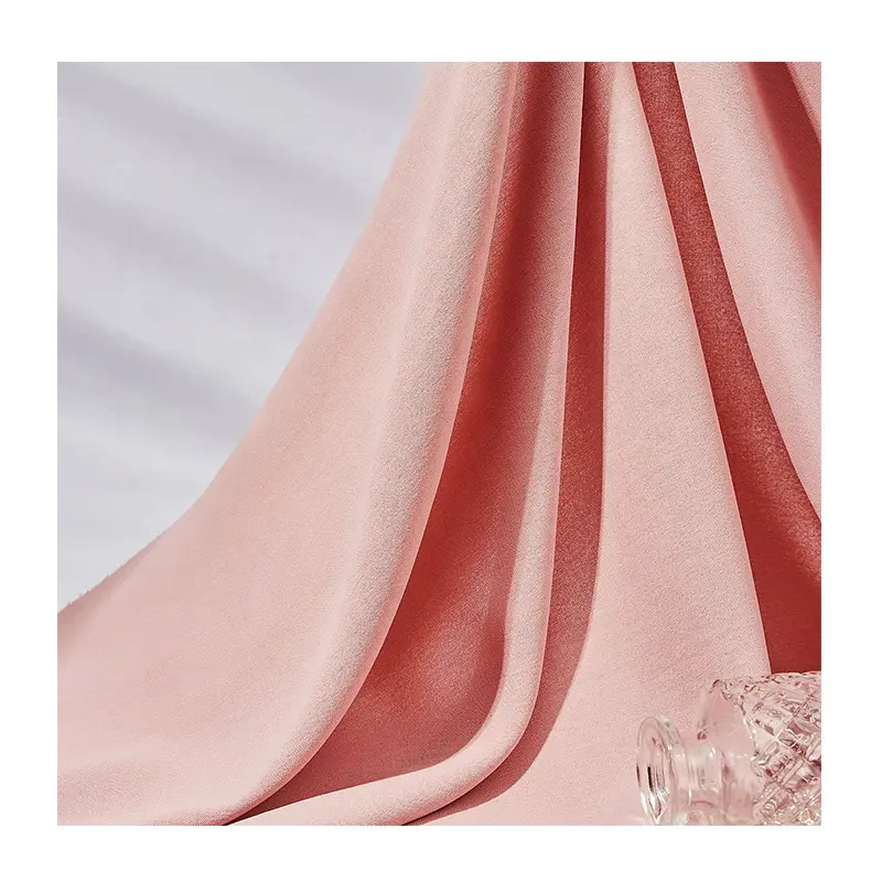 Spot fabric free sample woven CEY yarn ice silk crepe fabric 100% polyester four-way-stretch fabric used ladies wear shirt dress