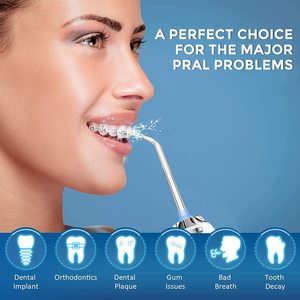 H2ofloss Machine de détartrage <span class=keywords><strong>dentaire</strong></span> portable avec lumières LED Embouts de soie <span class=keywords><strong>dentaire</strong></span> pour pièce à main et tube de détartreur pour irrigateur oral - Product Image 6