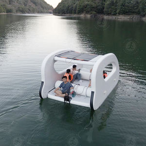 Traîneau à neige gonflable, grand radeau flottant, bateau, ponton aquatique avec canapé pour se détendre - Product Image 4