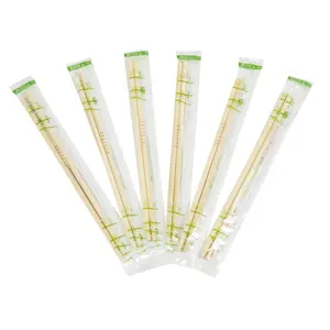 Bacchette di bambù premium di alta qualità monouso con logo personalizzato stampato superficie liscia eco friendly per il cuoco