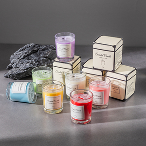 55 g Coco <span class=keywords><strong>Orange</strong></span> différentes couleurs verre clair belles <span class=keywords><strong>bougies</strong></span> parfumées en cire de soja pour la maison de fête de mariage - Product Image 6