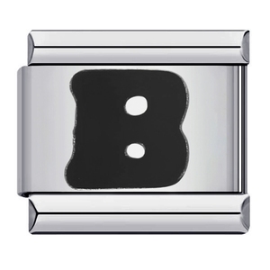 Pulsera <span class=keywords><strong>Italian</strong></span> Charm de Acero Inoxidable Negra con Iniciales Inglesas <span class=keywords><strong>LOVE</strong></span> DIY de Yiwu, Módulo de Letra Modelo - Product Image 5