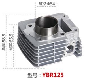 ชุดลูกสูบกระบอกสูบเครื่องยนต์มอเตอร์ไซค์มาตรฐาน HF BENMA OEM ขนาด <span class=keywords><strong>54</strong></span> มม. สำหรับ YBR125 - Product Image 2