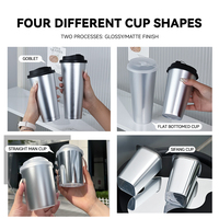 Gobelets à café jetables en plastique PP de 90 mm avec logo personnalisé, 360 ml, pour boissons chaudes, avec film argenté métallisé et étiquetage moulé, pour café