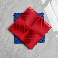 Dalles de sol modulaires en plastique emboîtables 400x400x18mm pour lavage auto, garage, grille de pavage à clipser, lavage haute pression