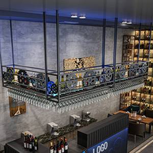 Support décoratif multifonctionnel en métal pour comptoir de bar étagère à vin étagère de rangement <span class=keywords><strong>caisse</strong></span> enregistreuse meubles de maison - Product Image 4