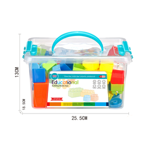 ITTL 62 pièces Blocs de construction éducatifs en plastique ABS de grande taille, thème des bâtiments célèbres, jouet de construction pour enfants de 2 à 4 ans dans un sac à main - Product Image 5