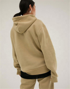Alta calidad Anti-pilling Unisex Tallas grandes 100% Algodón Fleece Street Brown Hombres Jersey en blanco Sudaderas con capucha de gran tamaño - Product Image 3