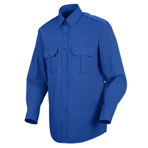 Chemise d'uniforme kaki à manches longues pour homme avec poches poitrine, idéale pour la sécurité, en coton imprimé sérigraphié pour l'été - Product Image 3