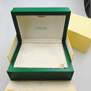 بلاستيك مشهور مع بطانة من جلد الغزال شعار ختم ساخن ساعة دور خضراء مع أوراق - Product Image 4