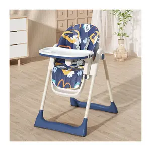 Chaise haute de restaurant en bouleau naturel pour bébé, chaise haute pliable avec roues, chaise d'alimentation haute pour bébé