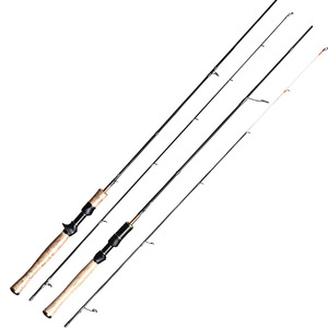 <span class=keywords><strong>Canne</strong></span> à pêche spinning/casting UL de <span class=keywords><strong>6</strong></span> pieds, action moyenne rapide, ultra-légère, 1-8g, 2-6lb, poignée en liège premium, pour ruisseau - Product Image 1