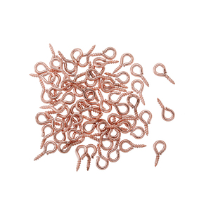 100 unidades/bolsa, pequeños y diminutos ganchos de ojo, ganchos con rosca, cierres dorados, accesorios de joyería <span class=keywords><strong>para</strong></span> hacer manualidades DIY V113 - Product Image 5