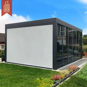 Toldo Retráctil Curvo de PVC Eléctrico <span class=keywords><strong>para</strong></span> Exteriores, Resistente a la Lluvia, con Luces LED, Pérgola Comercial, Diseño Nuevo - Product Image 6