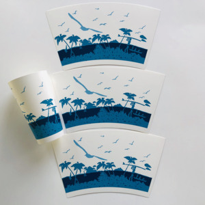 8oz Coated PE <strong>Paper</strong> Cup Custom Printed For Beverage Use Single Side Wrapping Offset Printing Compatible