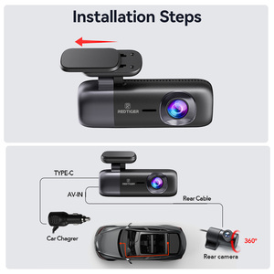 Redtiger Distributor F9 Front and Rear 4K+1080P Night Vision Car Black Box Video <b>Camera</b> Mini <b>Dash</b> Cam With GPS WIIF No SD Card - Product Image 4