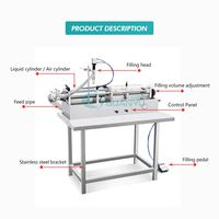 Machine de remplissage semi-automatique horizontale pour liquides, eau et crèmes