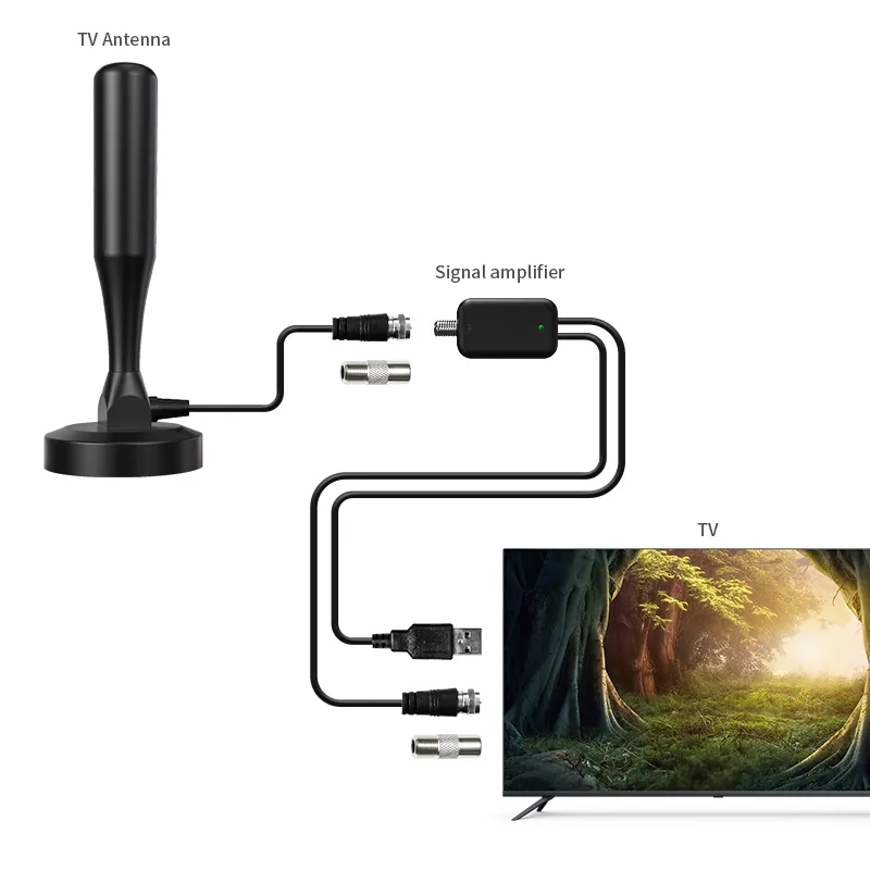 Antena digital 4k uhf/vhf, antena externa interna, para tv, 28dbi, 3000 quilômetros, venda imperdível