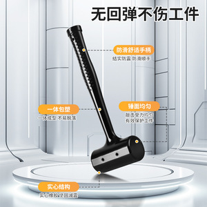 Rubber <b>Hammer</b> Round Headed 1lb Anti Slip Handle For Tile Installation Industry Use - Product Image 3