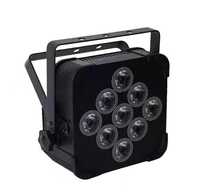 Barres lumineuses LED fines sans fil à batterie au lithium 9x18W RGBWAUV Contrôle DMX512 Culot E27 Éclairage de scène pour mariage DJ fête