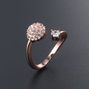 Rose Gold Floral Cluster Diamond <b>Ring</b> Pave Setting Women's Engagement <b>Ring</b> SA429 - Product Image 2