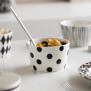 Moderne einfache hochwertige in Weiß und Schwarz wie <span class=keywords><strong>Herben</strong></span> Style 5 Stück Schüssel-Sets mit Geschenk box als Geschenk-Verkauf von Set und Stück - Product Image 5