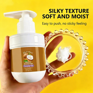 Crème dépilatoire pour le visage à l'huile de noix de coco, naturelle, douce, non irritante, pour femmes, tous types de peau - Product Image 5