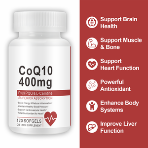 OLLI OEM/ODM Co-enzym Q10 Softgels voor hartgezondheid & energieproductie 400mg CoQ10 Softgels 120 stuks Omega-3's Vitamine <span class=keywords><strong>E</strong></span> Capsule - Product Image 3