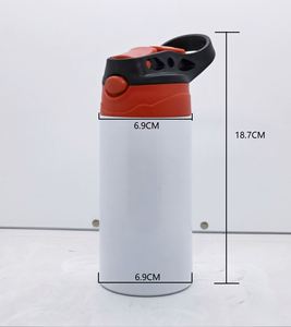 Kids Flip Top Tumbler 350ml 12oz Double Insulated Stainless Steel Straight Child Printer Sublimation Blanks <b>Sippy</b> Water Bottle - Product Image 2