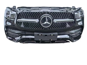 Paraurti Anteriore per Mercedes-Benz <span class=keywords><strong>GLC</strong></span> X254 2023-2026 AMG-Line, Verniciato <span class=keywords><strong>Nero</strong></span> con Griglia Diamantata e Foro per Radar ACC - Product Image 1