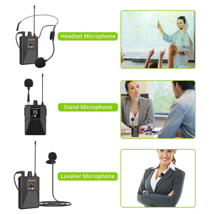 Xách tay không dây Lavalier mic tai nghe Mic phỏng vấn mic 50 kênh mini Micro không dây hệ thống cho DSLR máy ảnh, PA Loa - Product Image 6