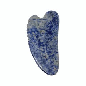 Blue Sodalite Gua Sha Natural Jade Face <b>Massage</b> Tool for Gift Love Balance - Product Image 2