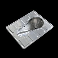 Toilettes à la turque en acier inoxydable de type aspirateur, résistantes aux vandales, modernes et asiatiques, pour les navires de croisière, fabrication directe d'usine à Foshan