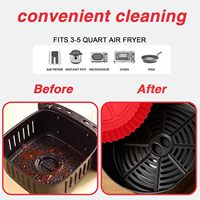 Paréutilisable friteuse à air pot en silicone doublures de friteuse à air friteuse à air disque souple en silicone