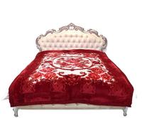 Couverture de lit chaude en raschel double épaisseur à motif floral, style américain, pour salon, vente en gros