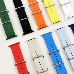 Bande de caoutchouc en silicone Ocean pour Iwatch Series 38 40 41mm 42 44 45 46 49mm Ultra 2 - Product Image 2