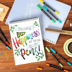 Pennarello ad <span class=keywords><strong>acquerello</strong></span> a doppia punta colore colore morbido punta flessibile abbozzato <span class=keywords><strong>per</strong></span> studente Set <span class=keywords><strong>acquerello</strong></span> pennarello pennarello <span class=keywords><strong>per</strong></span> pennarello - Product Image 6