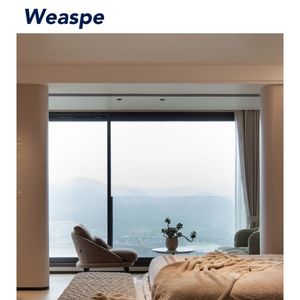 Sistema de portal de vidrio panorámico de piso a techo sin marco de grado arquitectónico Puerta de partición de perfil de carga de alta capacidad - Product Image 1