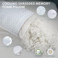 Oreillers de refroidissement de taille personnalisée d'usine Oreillers en mousse à mémoire déchiquetés pour soulager la douleur du sommeil Soutien doux