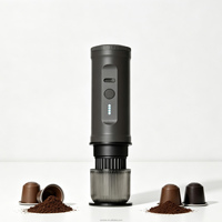Máquina de Espresso Elétrica Portátil com Bomba de 20 Bar |   Máquina de Café Alimentada por Bateria de 7500mAh |   Carregador Rápido USB com Aquecimento Automático para Viagem