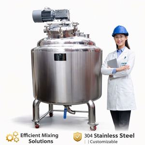 100L to 10000L Stainless Steel <b>Liquid</b> Mixing tank with Agitator Electric Heating Mixing Vessel Stainless Steel Jacketed tank - Product Image 2