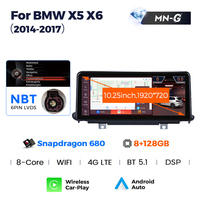 Lecteur multimédia Android 13 Snapdragon avec écran Car-play, autoradio stéréo pour BMW X5 F15 X6 F16 2014-2019 avec commande vocale robotisée